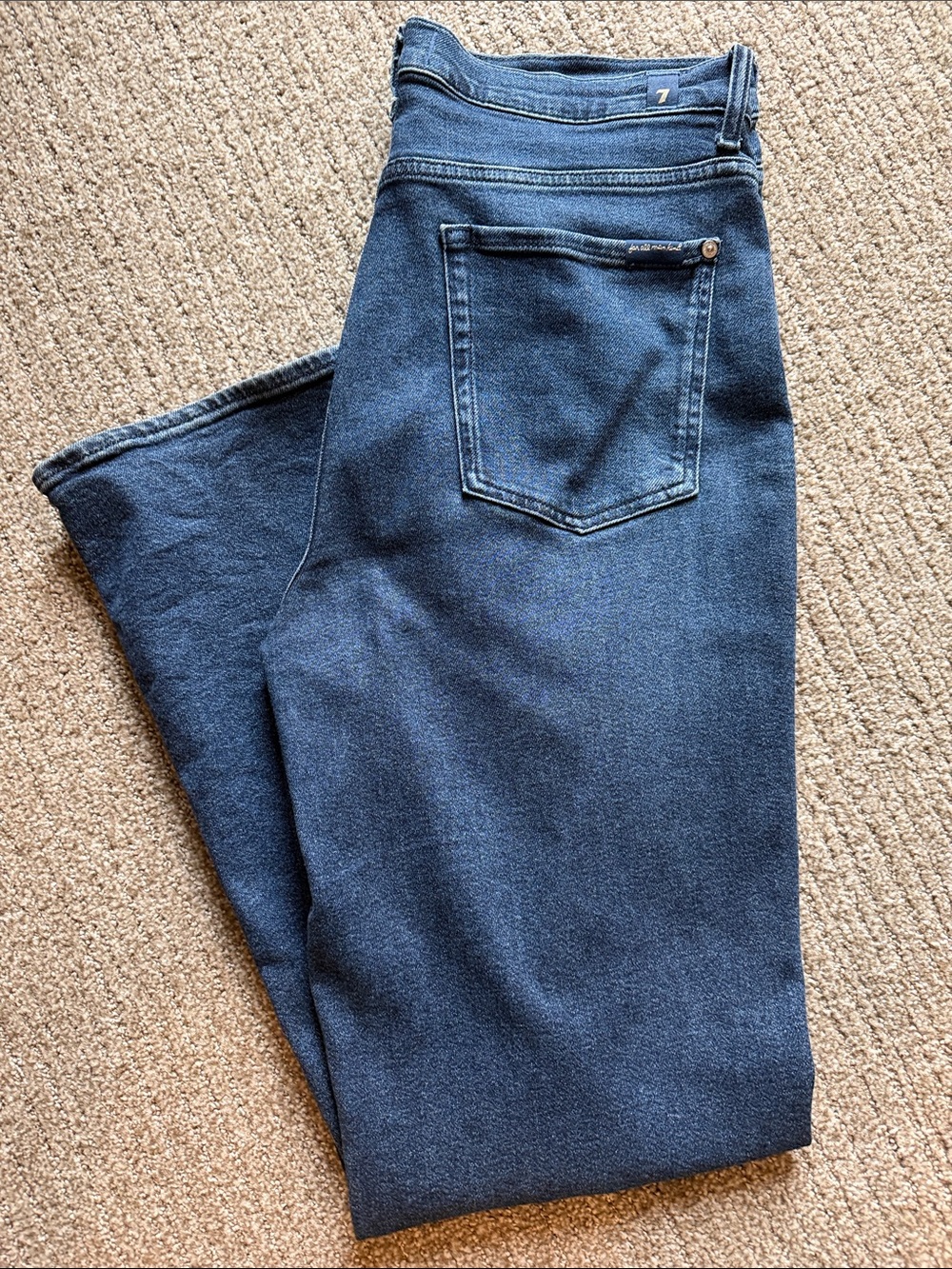 7 For All Mankind Women's Deep Indigo High-Rise Skinny Jeans